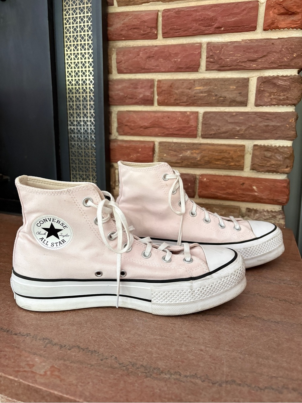 Converse High Top Sneakers in Pale Pink
